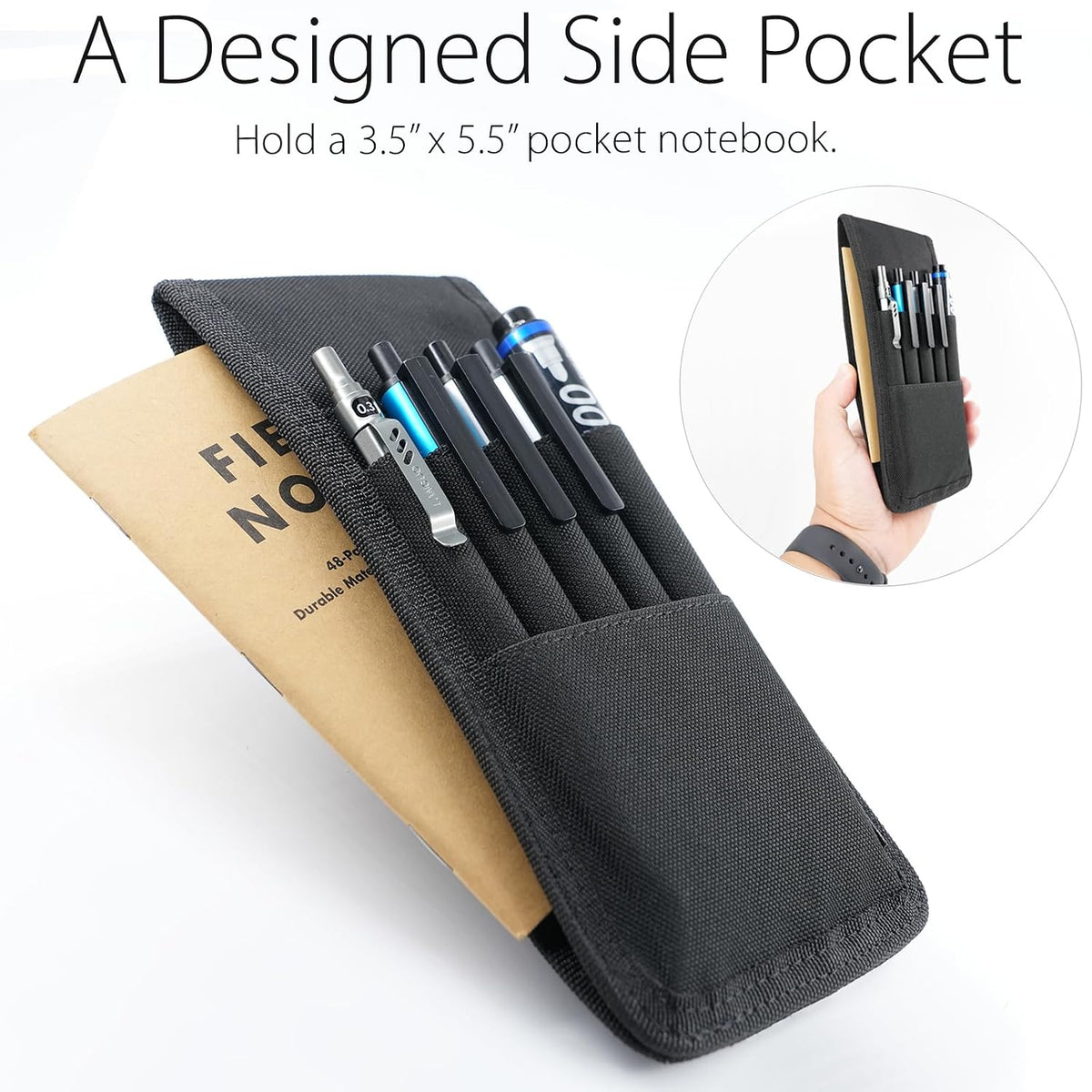 diodrio Elastic Pen Holder for Notebook Journal, Notebook Pencil Pouch