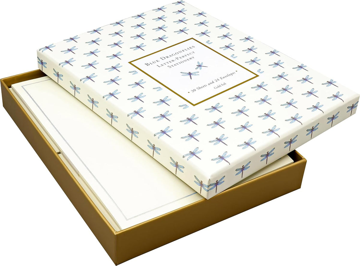 Blue Dragonfly Stationery Set (Boxed Stationery)