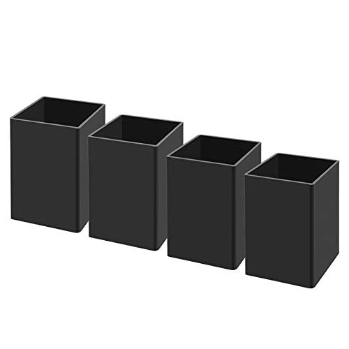 NIUBEE Acrylic Pen Holder for Desk, Clear Pencil Cup Organizer 2 Packs