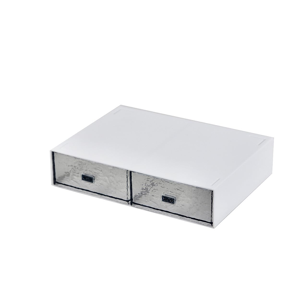 Desktop drawers, stackable plastic drawers, stationery and office supplies (Black, 1 Compartment)