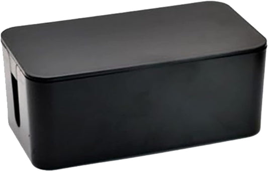 Cable Management Box,Power Cover Surge Protector for Desk Large Black