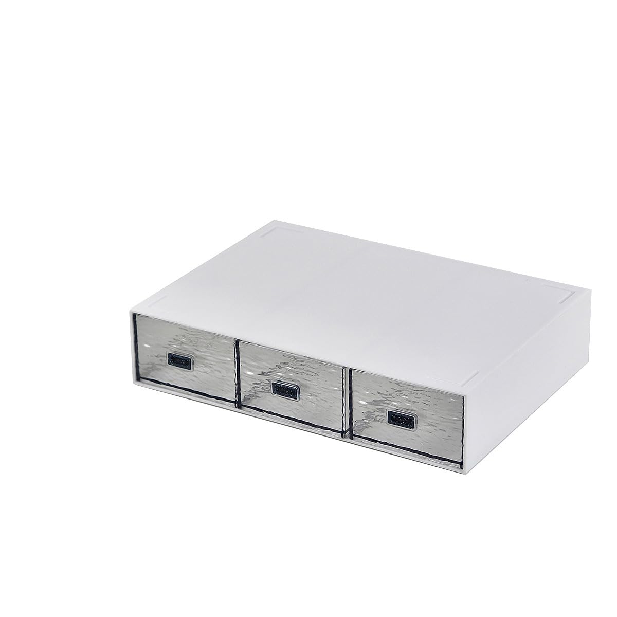 Desktop drawers, stackable plastic drawers, stationery and office supplies (Black, 1 Compartment)