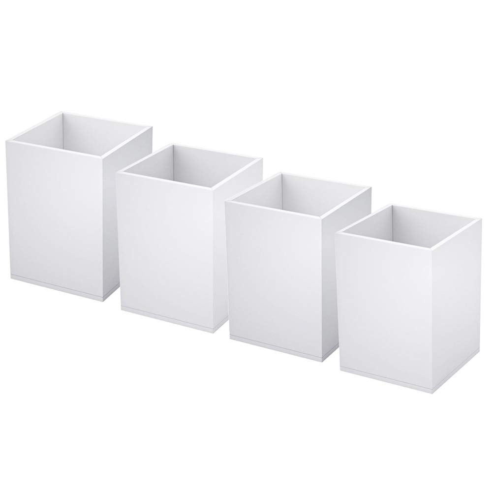 NIUBEE Acrylic Pen Holder for Desk, Clear Pencil Cup Organizer 2 Packs