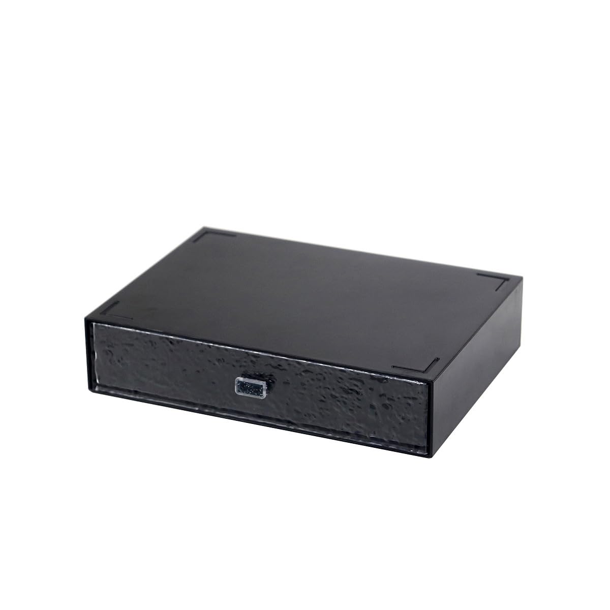 Desktop drawers, stackable plastic drawers, stationery and office supplies (Black, 1 Compartment)