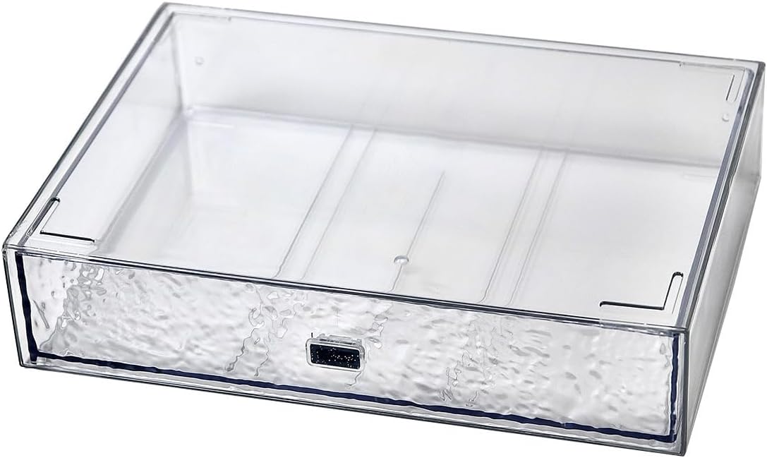 Desktop drawers, stackable plastic drawers, stationery and office supplies (Black, 1 Compartment)