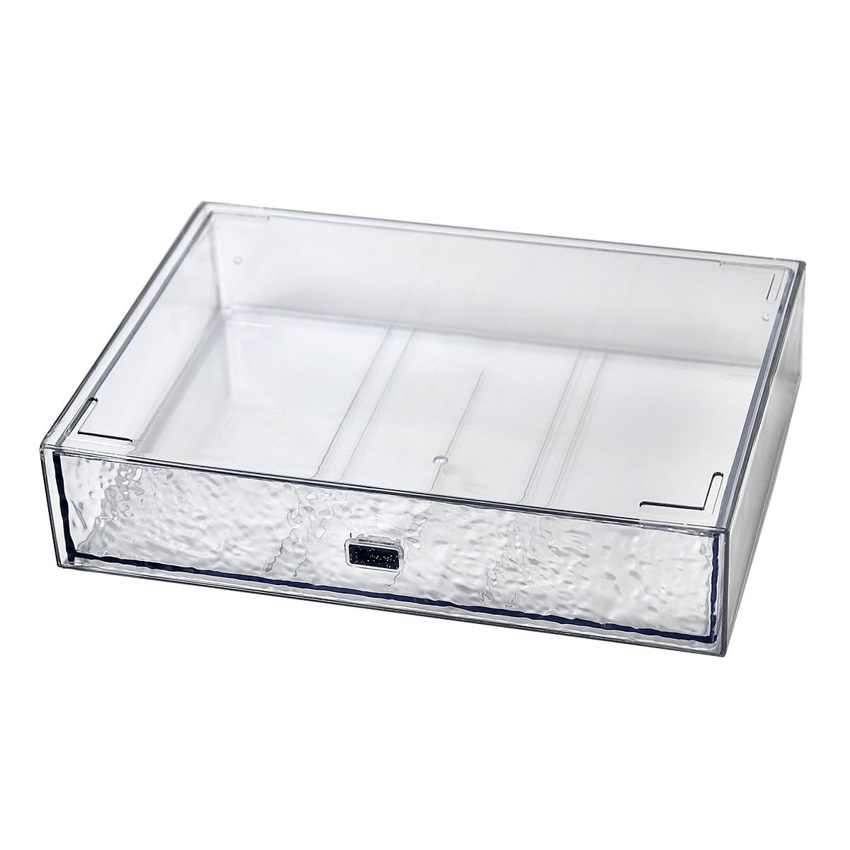 Desktop drawers, stackable plastic drawers, stationery and office supplies (Black, 1 Compartment)