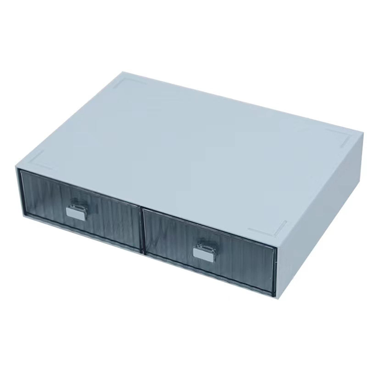 Desktop drawers, stackable plastic drawers, stationery and office supplies (Black, 1 Compartment)