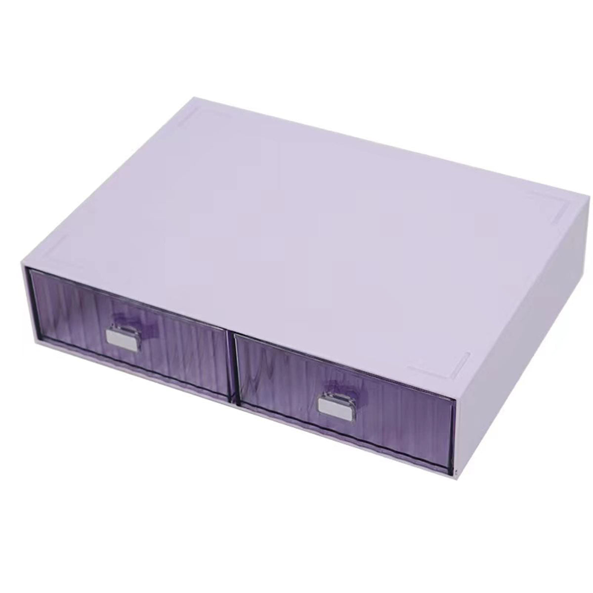 Desktop drawers, stackable plastic drawers, stationery and office supplies (Black, 1 Compartment)