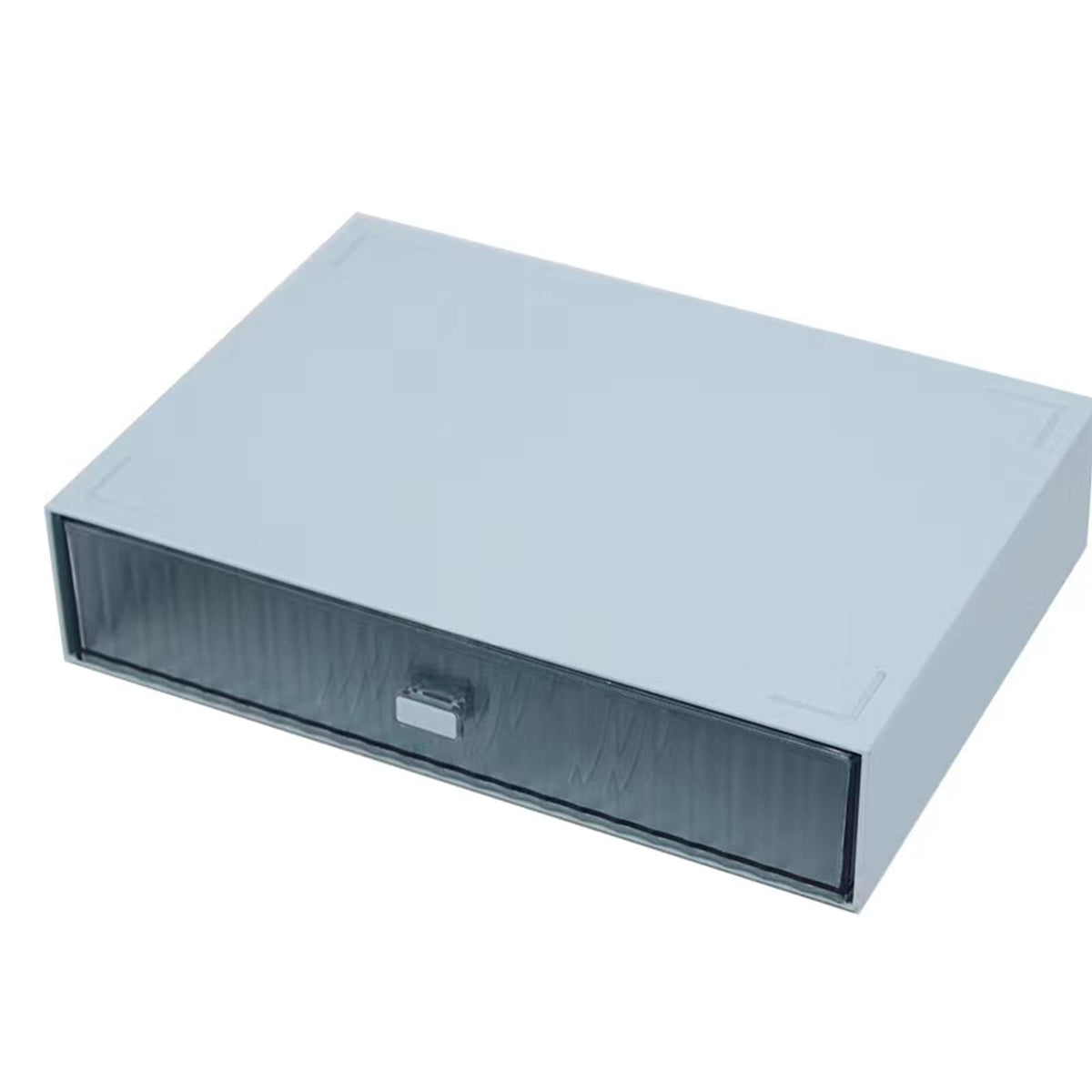 Desktop drawers, stackable plastic drawers, stationery and office supplies (Black, 1 Compartment)