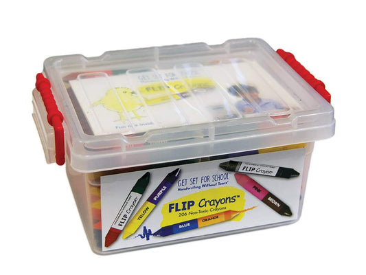 Handwriting Without Tears FLIP Crayon Set, Two-Tip Grip Design, 206-Pack