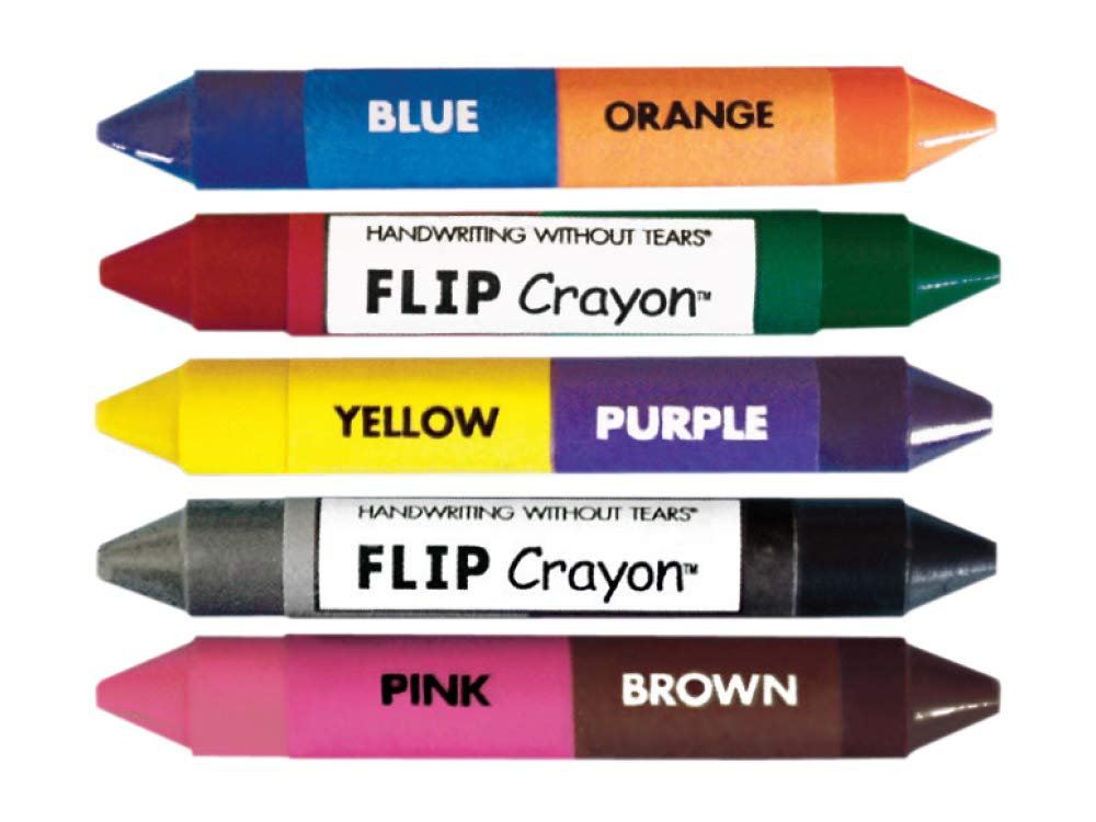 Handwriting Without Tears FLIP Crayon Set, Two-Tip Grip Design, 206-Pack