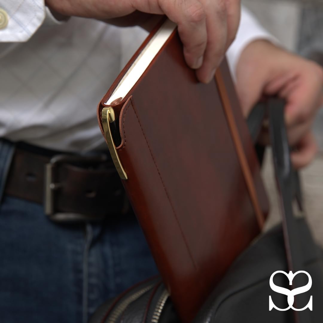 SETTINI® Vegan Leather Journal Gift Set with Pen 192 Pages, Compass