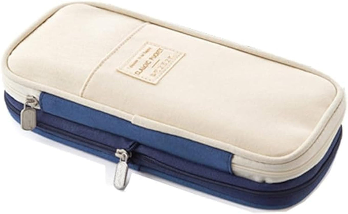 Arnuixty Large Storage Pencil Case Pen Bag with Zipper Big Capacity Pouch Organizer for Office Travel Holder Box(Peach)