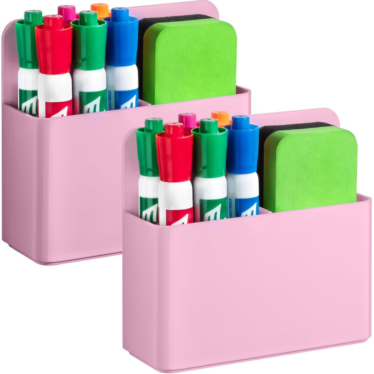 2 Pack Magnetic Pen Holder Cup for Whiteboard, Classroom Supplies