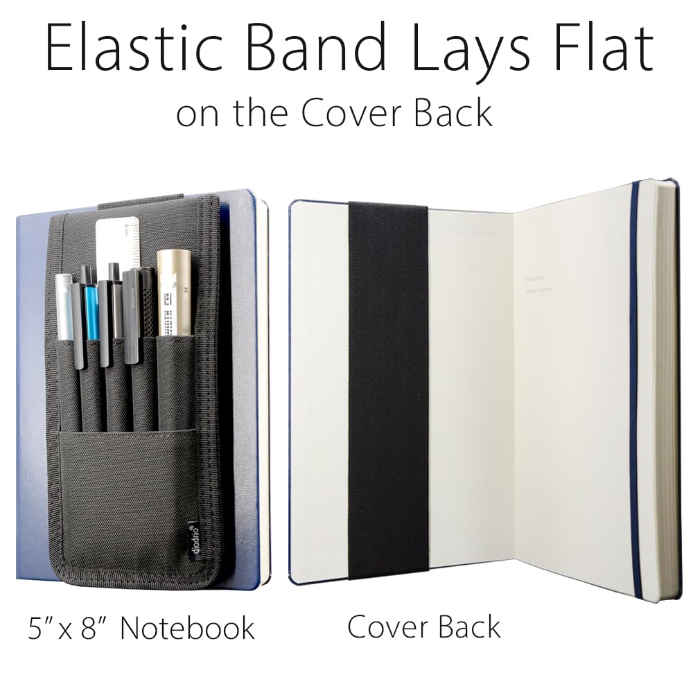 diodrio Elastic Pen Holder for Notebook Journal, Notebook Pencil Pouch