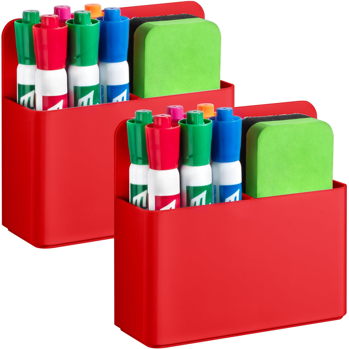 2 Pack Magnetic Pen Holder Cup for Whiteboard, Classroom Supplies