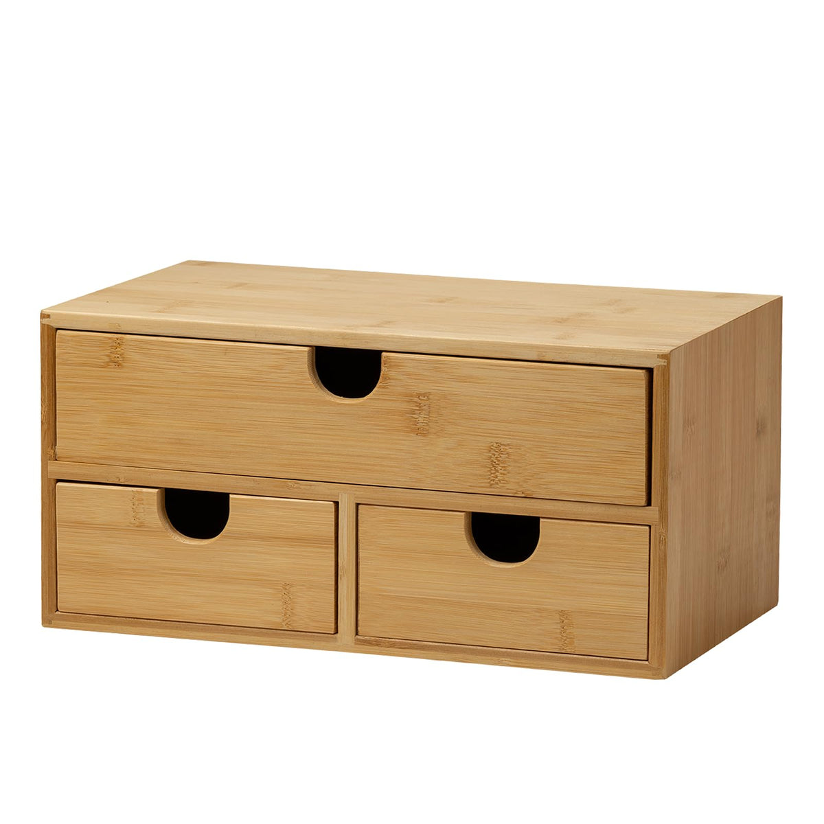 MEEDEN Bamboo Desk Organizer with Drawers: Storage Container with Shelf
