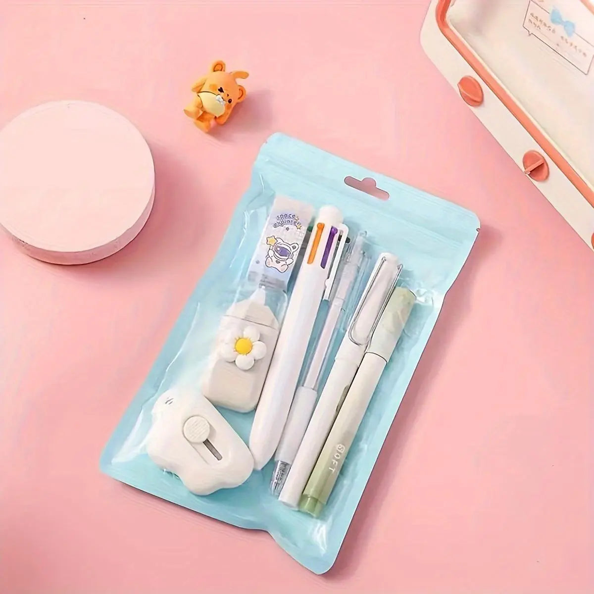 Cute Stationery Set, 1/2/4 Sets Writing Essentials Set, Pen Set, School Supplies Gift for Student & Stationery Supplies for Home School Office, School Classroom Supplies, Homeschool Supplies, Study Supplies