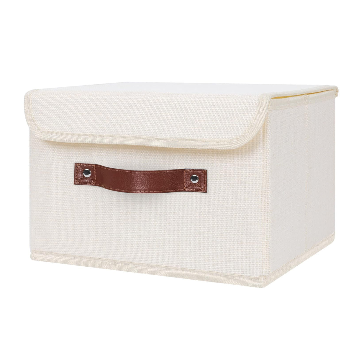ANMINY Fabric Storage Box Bins with Lids, Green, 10"x8"x7"