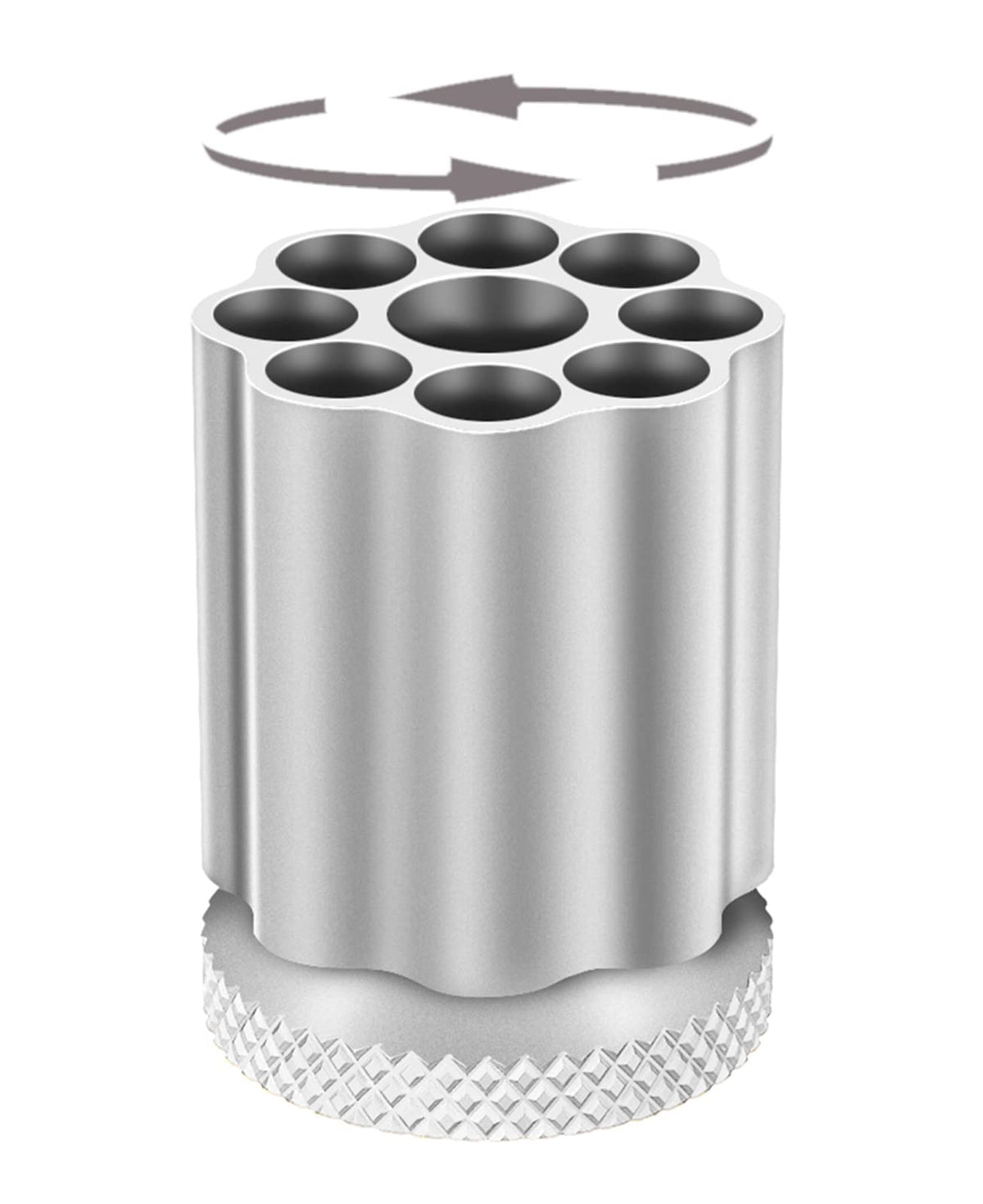 Rotating Revolver Pen Holder, Gun Cylinder Pen Holders, Favorite Pencil Holder and Perfect Stationery Supplies (Black)