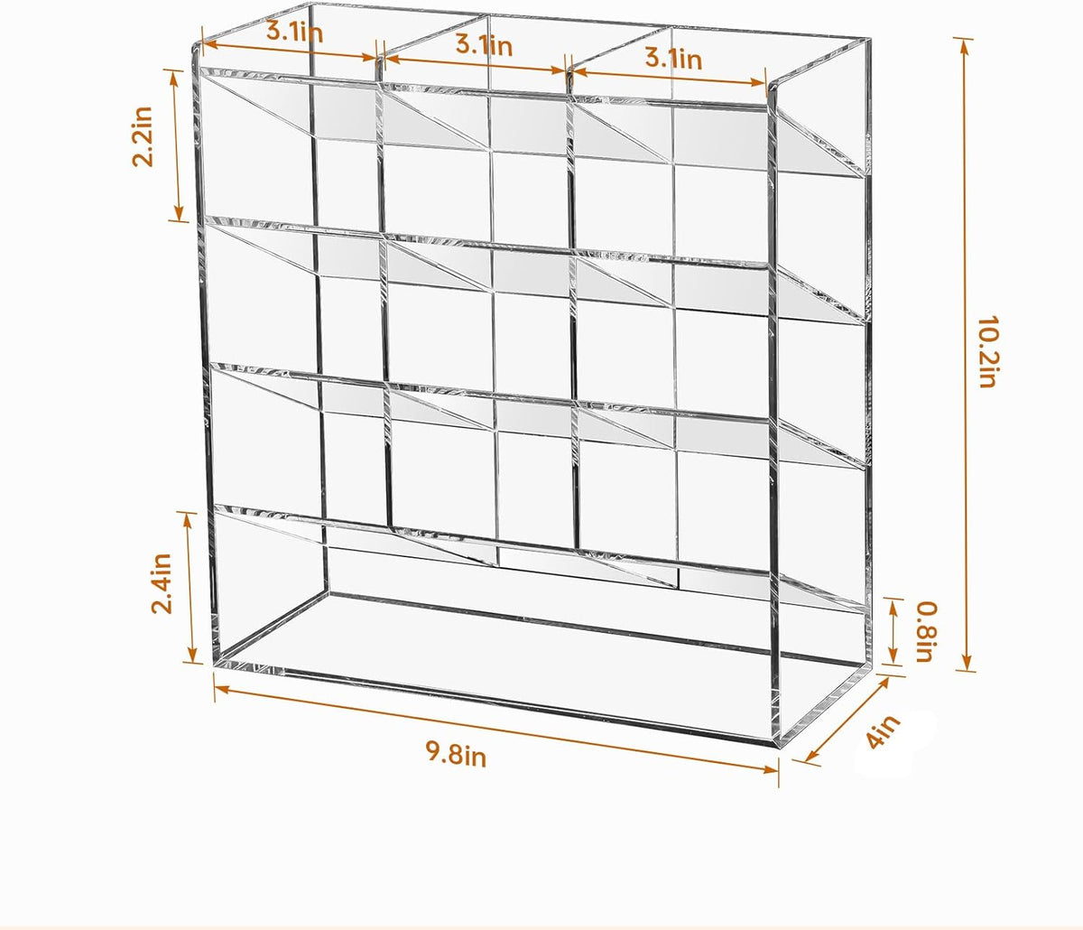 BEYGORM Acrylic Vertical Marker Organizer for 150 Markers, Desk Orgaizer