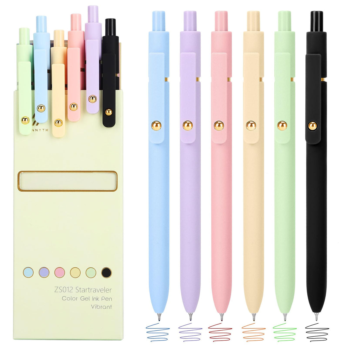 Ddaowanx Colored Gel Pens Set,0.5mm Fine Point Color Ink Pens