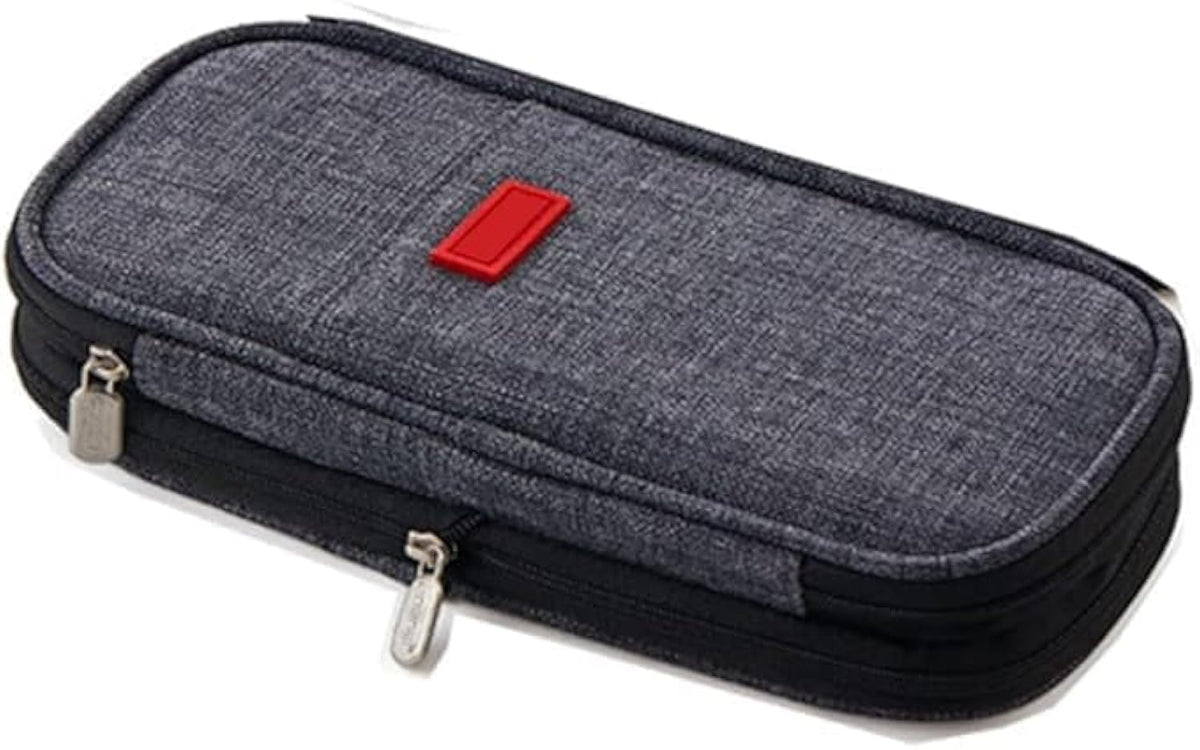 Arnuixty Large Storage Pencil Case Pen Bag with Zipper Big Capacity Pouch Organizer for Office Travel Holder Box(Peach)