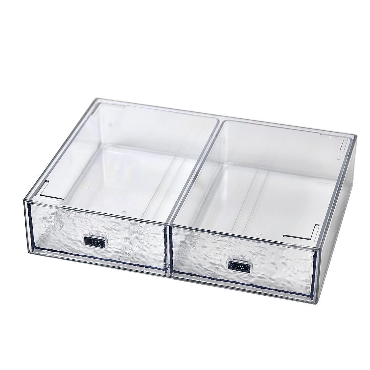 Desktop drawers, stackable plastic drawers, stationery and office supplies (Black, 1 Compartment)