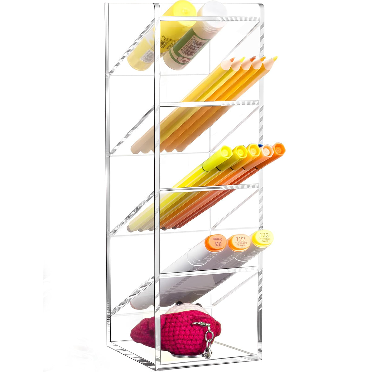 BEYGORM Acrylic Vertical Marker Organizer for 150 Markers, Desk Orgaizer