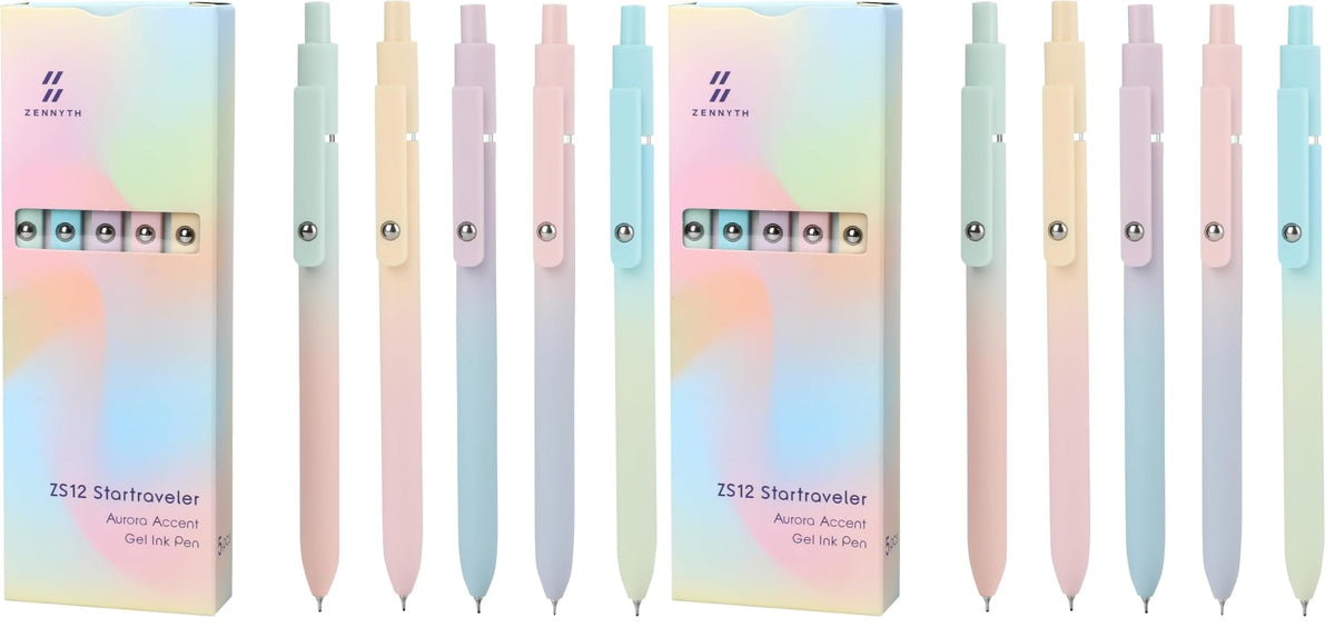Ddaowanx Gel Pens Set,12 Pcs 0.5mm Retractable Quick Dry Black Ink Pens