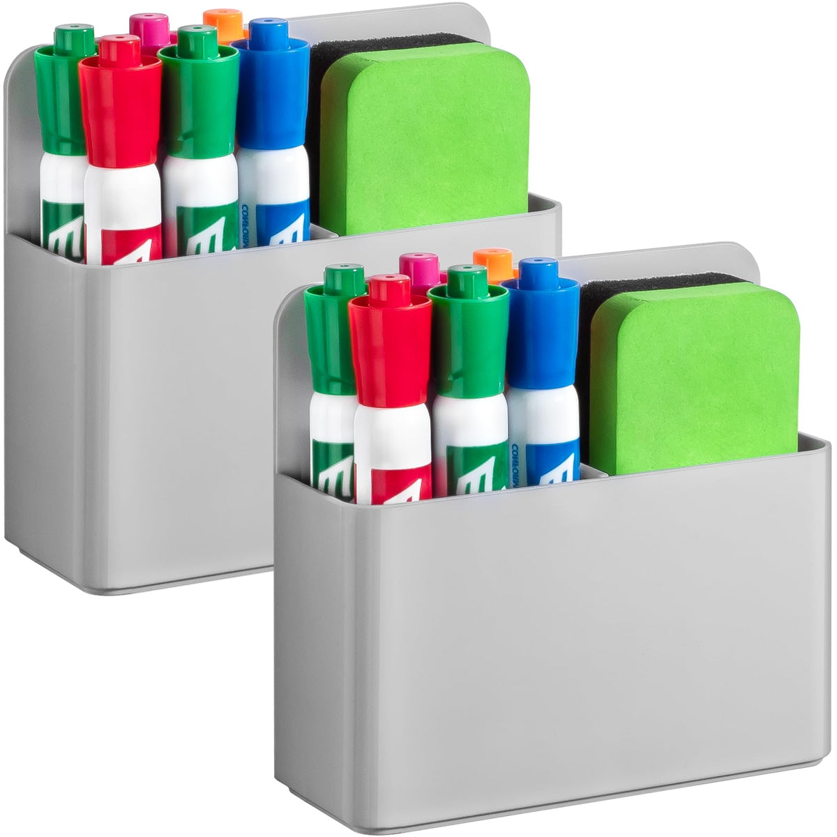 2 Pack Magnetic Pen Holder Cup for Whiteboard, Classroom Supplies