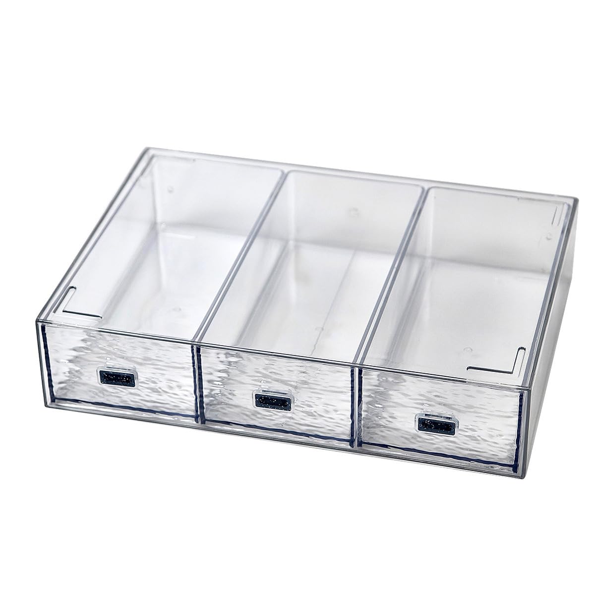 Desktop drawers, stackable plastic drawers, stationery and office supplies (Black, 1 Compartment)