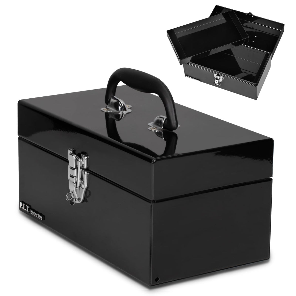 P.I.T. Mini Tool Box,3 Drawers Small Metal Toolbox for Tools Storage,White