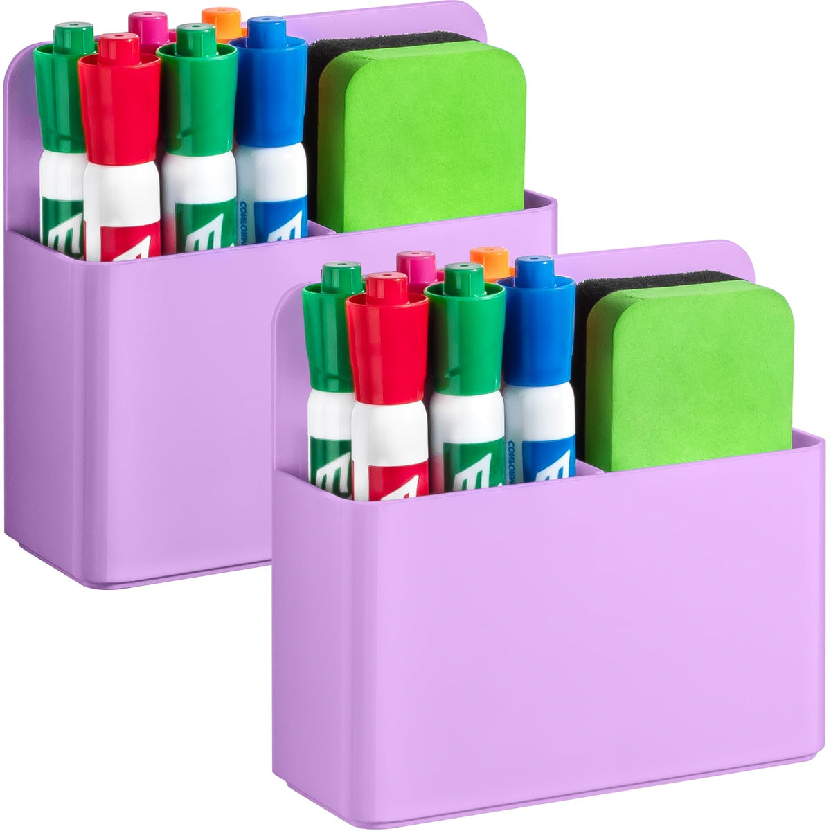 2 Pack Magnetic Pen Holder Cup for Whiteboard, Classroom Supplies