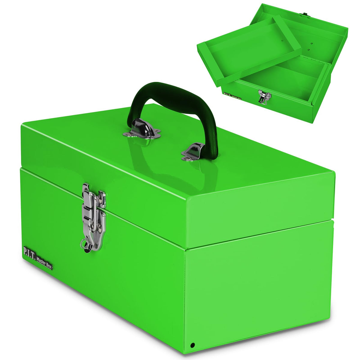 P.I.T. Mini Tool Box,3 Drawers Small Metal Toolbox for Tools Storage,White