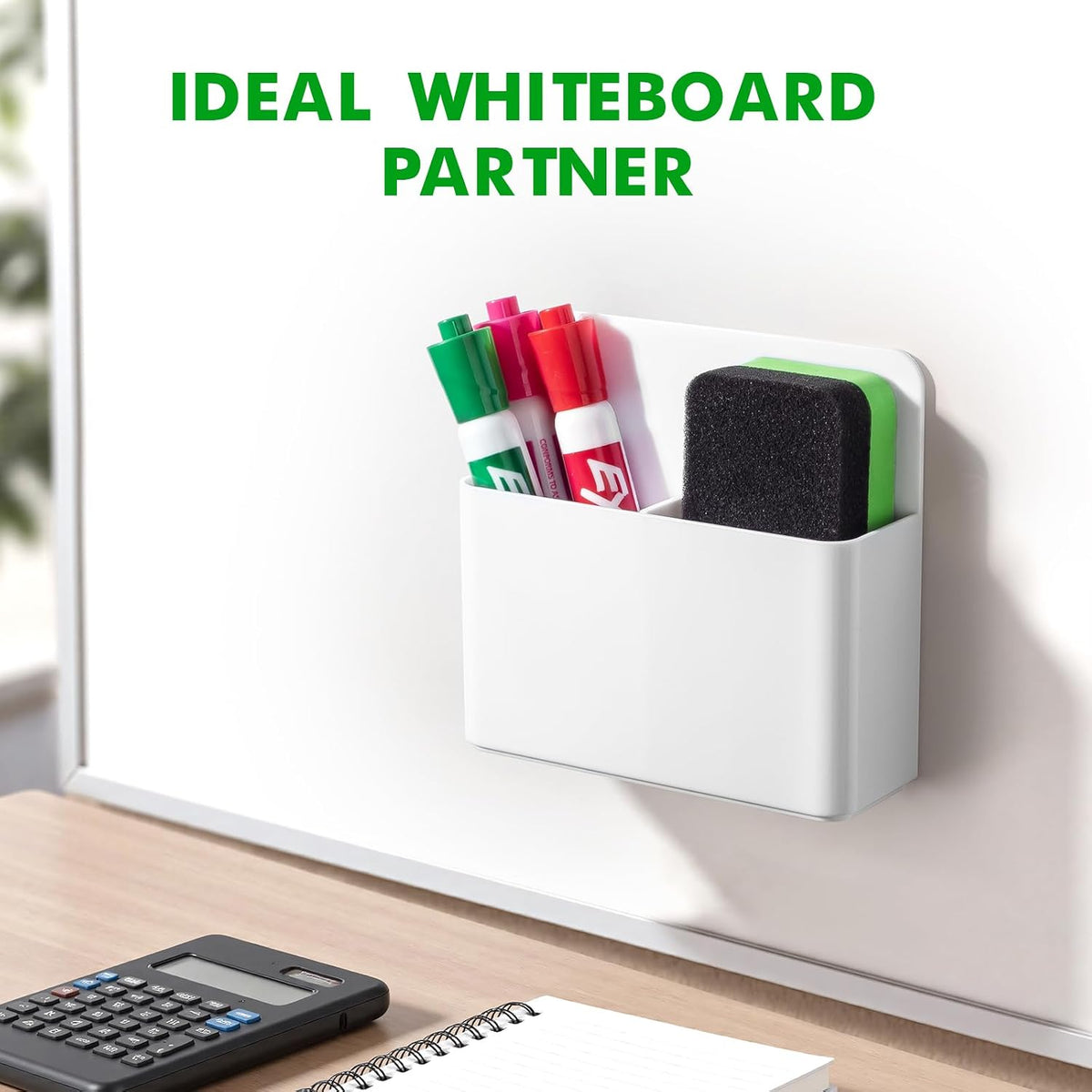 2 Pack Magnetic Pen Holder Cup for Whiteboard, Classroom Supplies