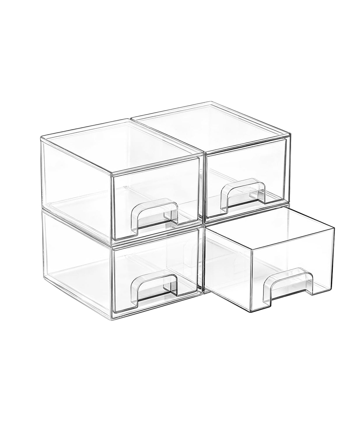 Vtopmart Black Small Stackable Storage Drawers for Cologne Organizer
