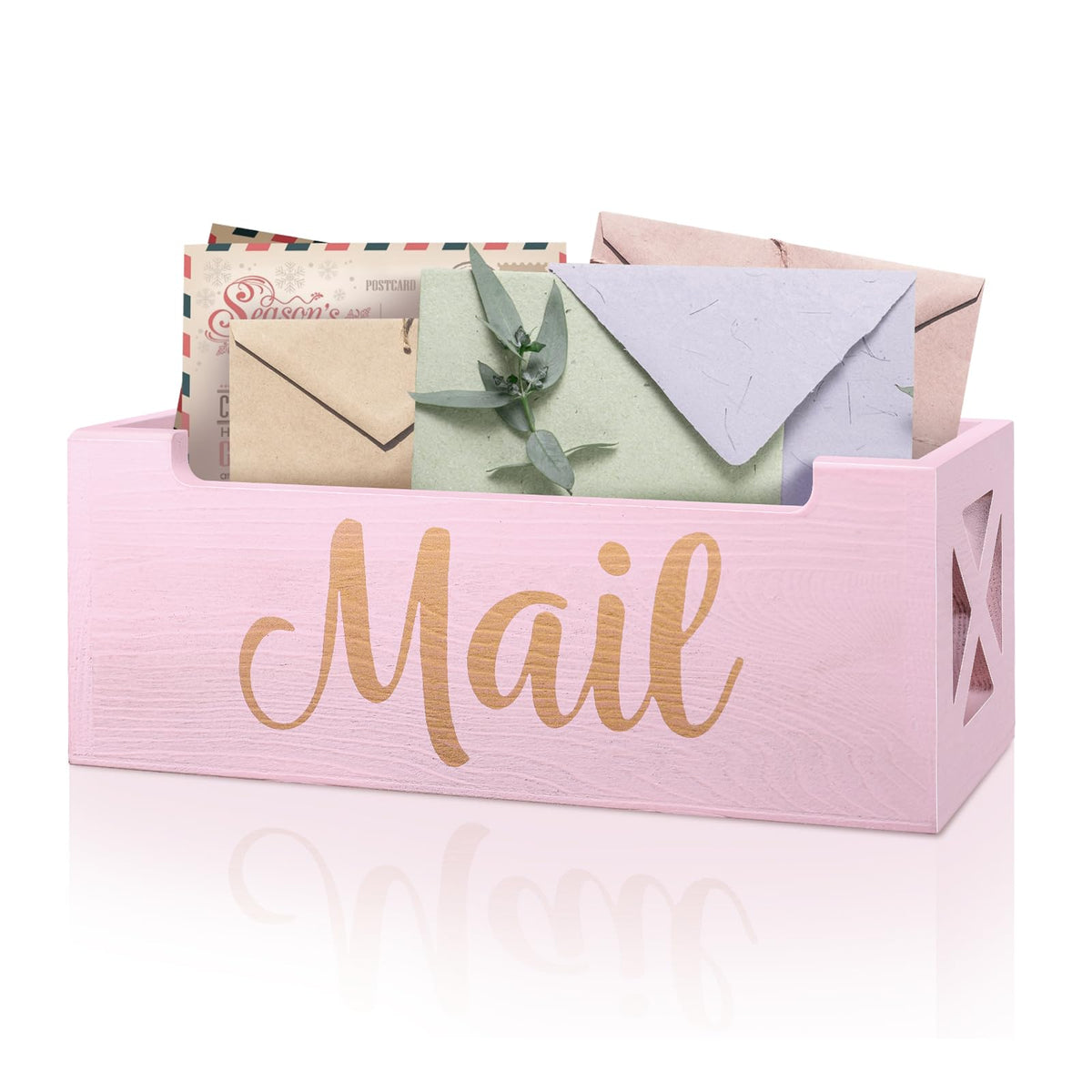 Wooden Mail Organizer Countertop
