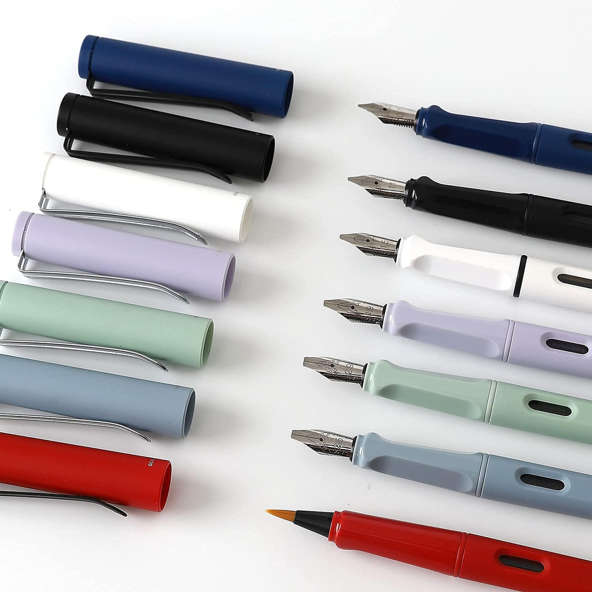 Calligraphy Fountain Pen Set- 7 with Different Nibs and 40 Ink Cartridges for Beginners- MU-09