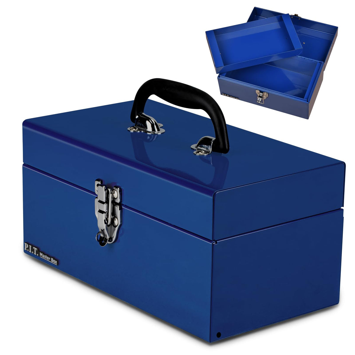 P.I.T. Mini Tool Box,3 Drawers Small Metal Toolbox for Tools Storage,White