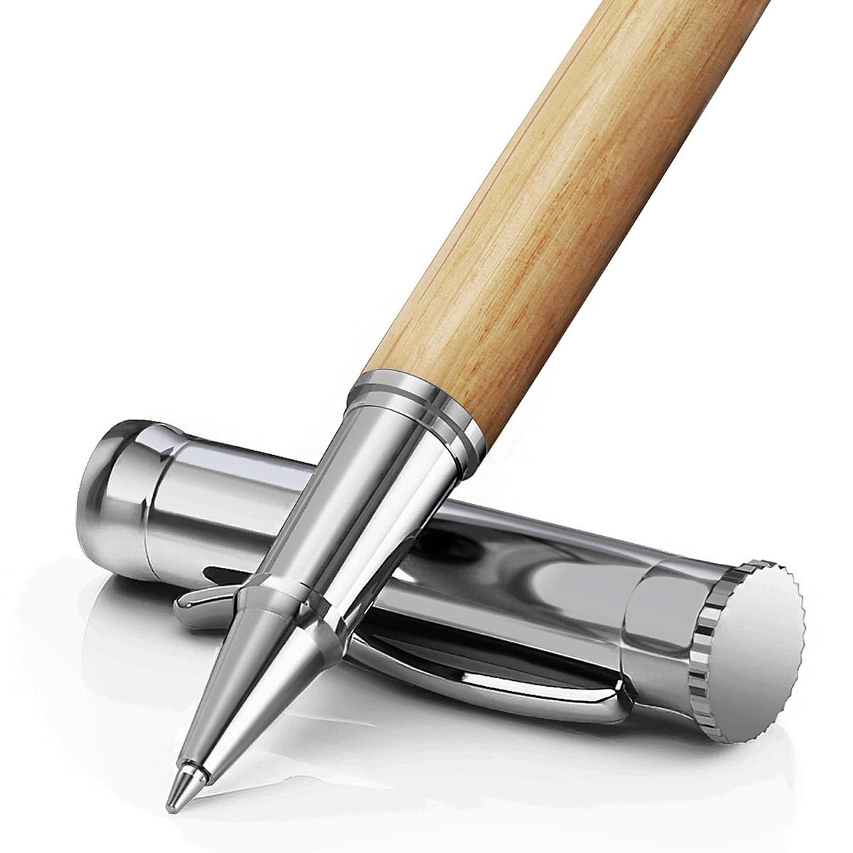 WEMATE Wood Rollerball Pen Set, Nice Pen for Men, Fancy Look - Black Oak