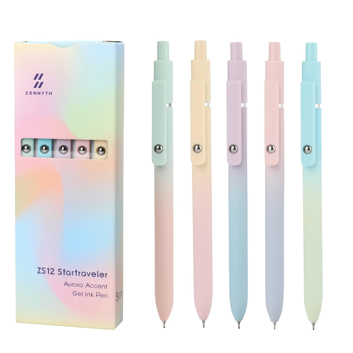 Ddaowanx Gel Pens Set,12 Pcs 0.5mm Retractable Quick Dry Black Ink Pens