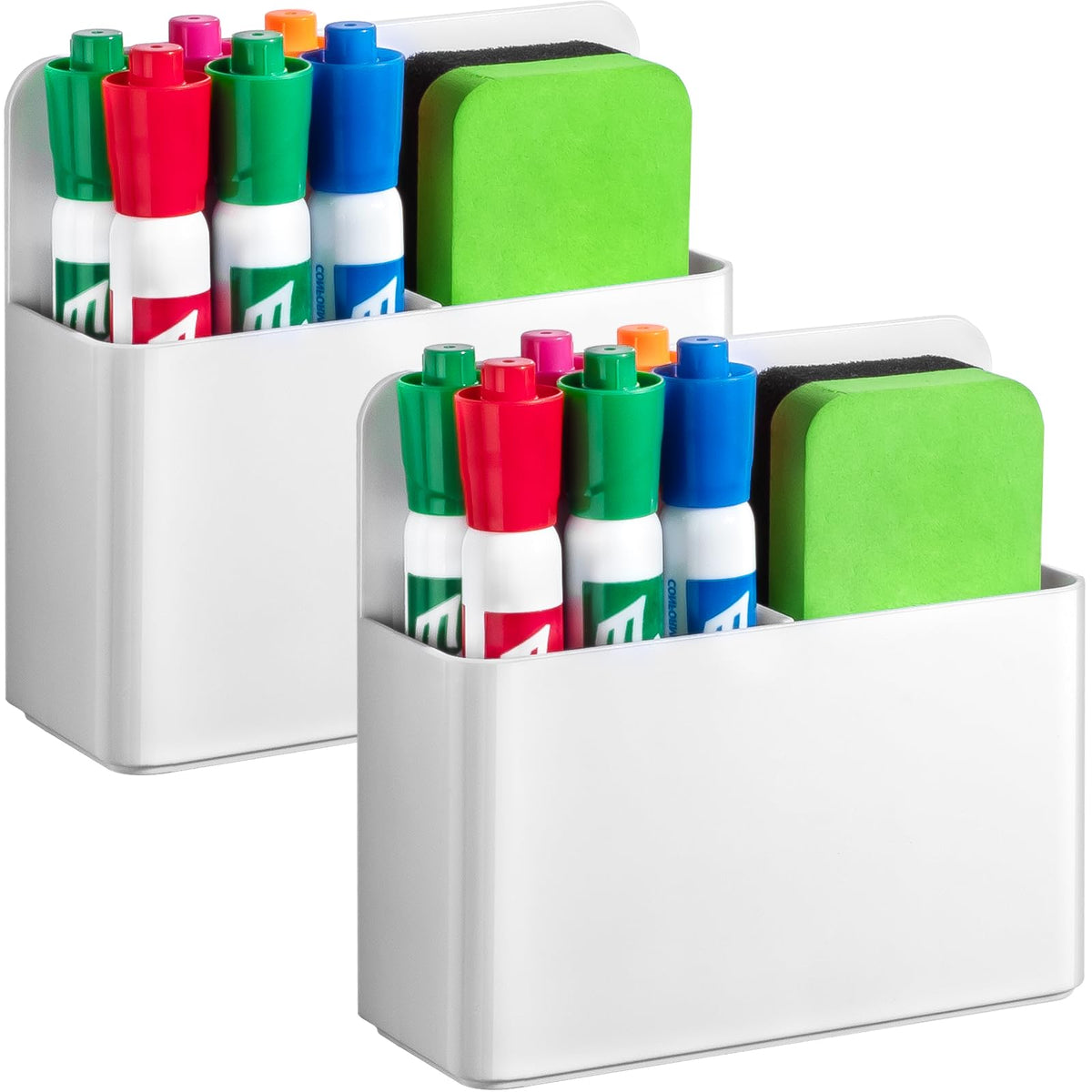 2 Pack Magnetic Pen Holder Cup for Whiteboard, Classroom Supplies