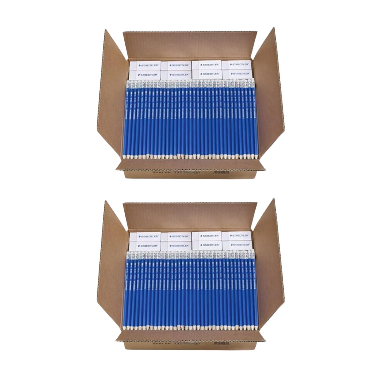 STAEDTLER Norica #2 HB Pencils Class Pack: 144 Pre-Sharpened Pencils + 12 Erasers, Bulk School Supplies Set, Break-Resistant Lead, Latex- & PVC-Free, For Writing, Testing, Drawing & Sketching
