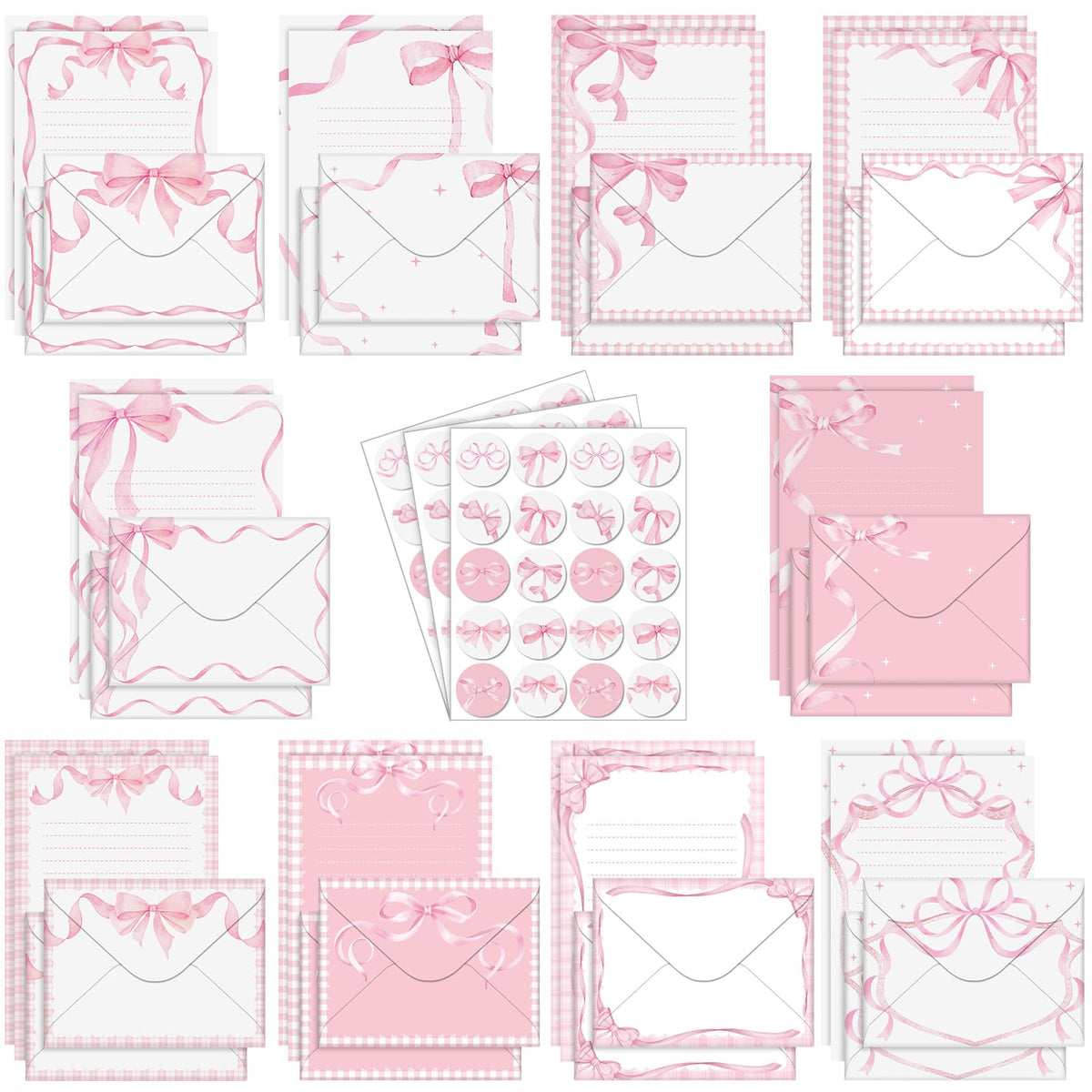 TaoBary 160 Pcs Vintage Floral Stationery Paper and Envelopes Set