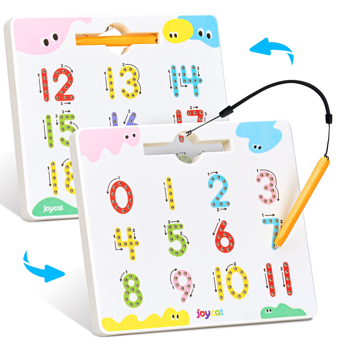 JoyCat Magnetic Letter and Number Tracing Board Set, ABC and Numbers 1-20