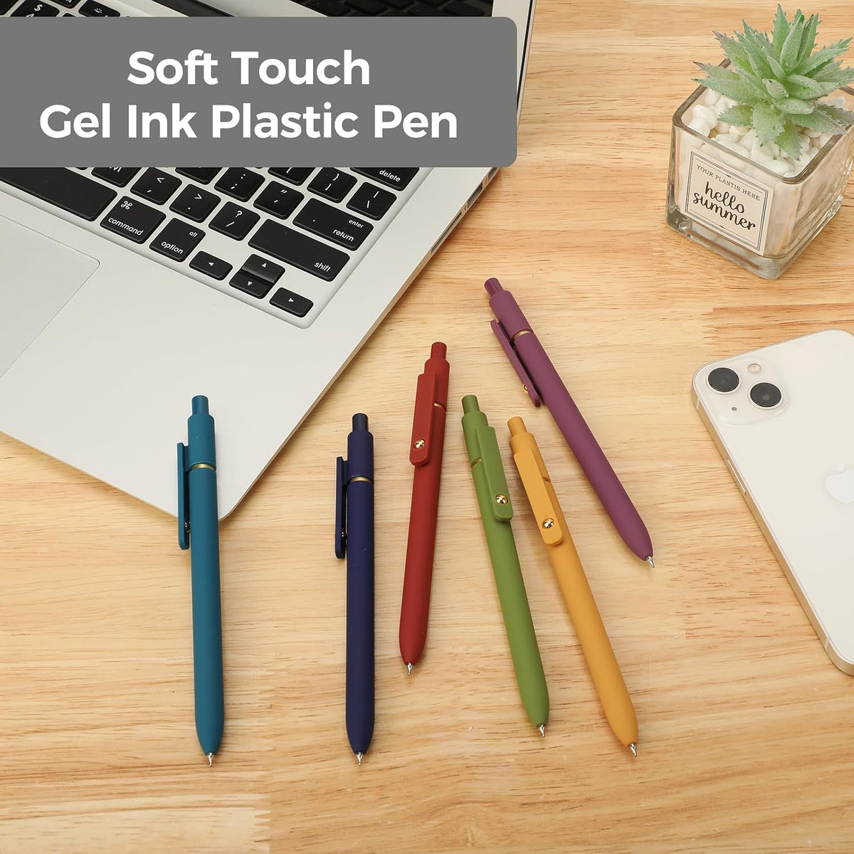 Ddaowanx Gel Pens Set,12 Pcs 0.5mm Retractable Quick Dry Black Ink Pens