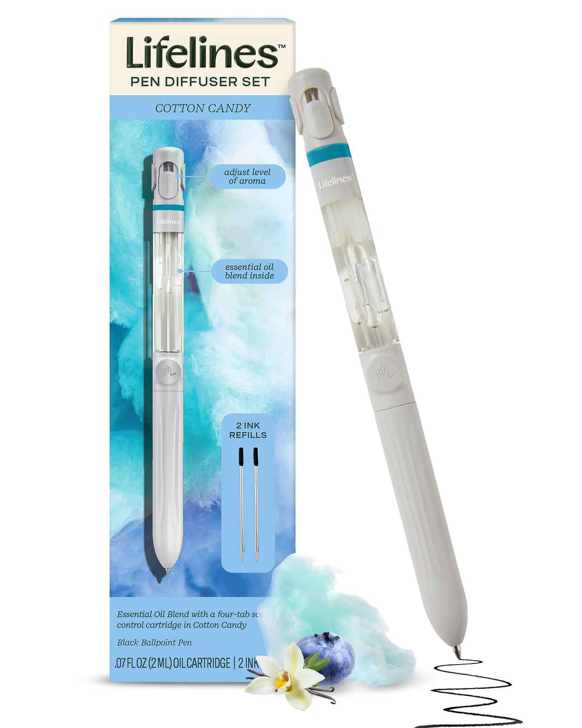 Lifelines Pen Diffuser Set, 3-Pack Natures Escape - 1mm Black Ballpoint Pen