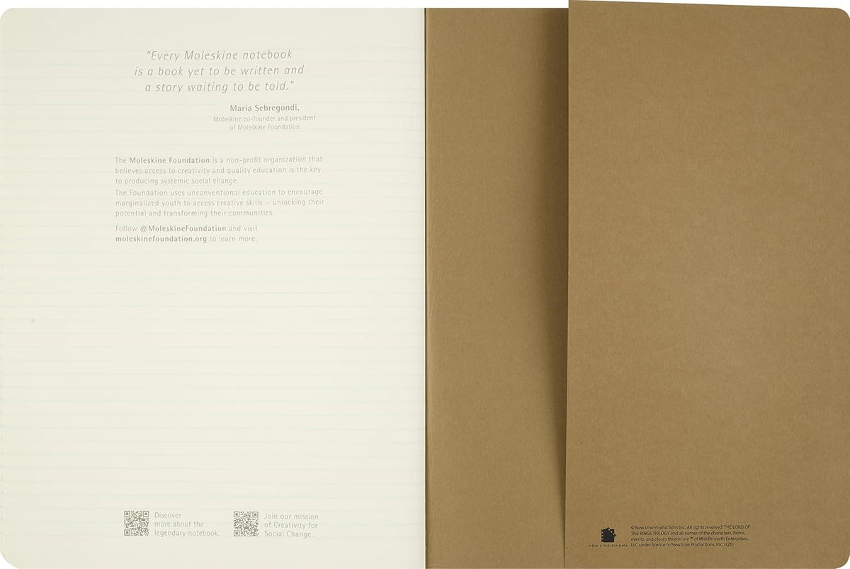 Moleskine Limited Edition The Lord of the Rings Cahier Journals (Set of 3), Soft Cover, XL (7.5" x 9.75") Ruled/Lined, 120 Pages