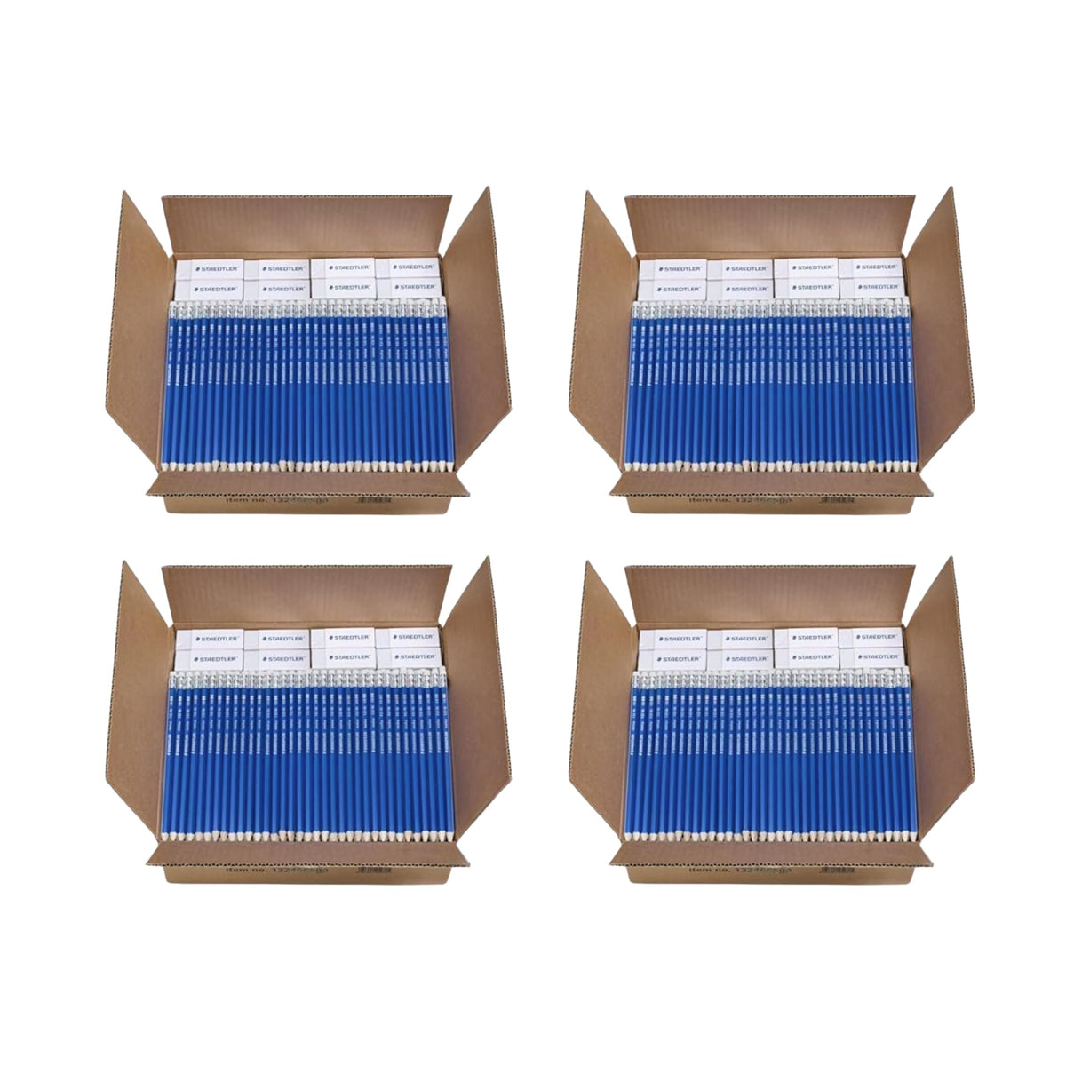 STAEDTLER Norica #2 HB Pencils Class Pack: 144 Pre-Sharpened Pencils + 12 Erasers, Bulk School Supplies Set, Break-Resistant Lead, Latex- & PVC-Free, For Writing, Testing, Drawing & Sketching